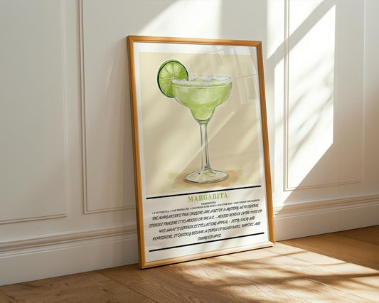 Kitchen Wall Art | Margarita Cocktail Art