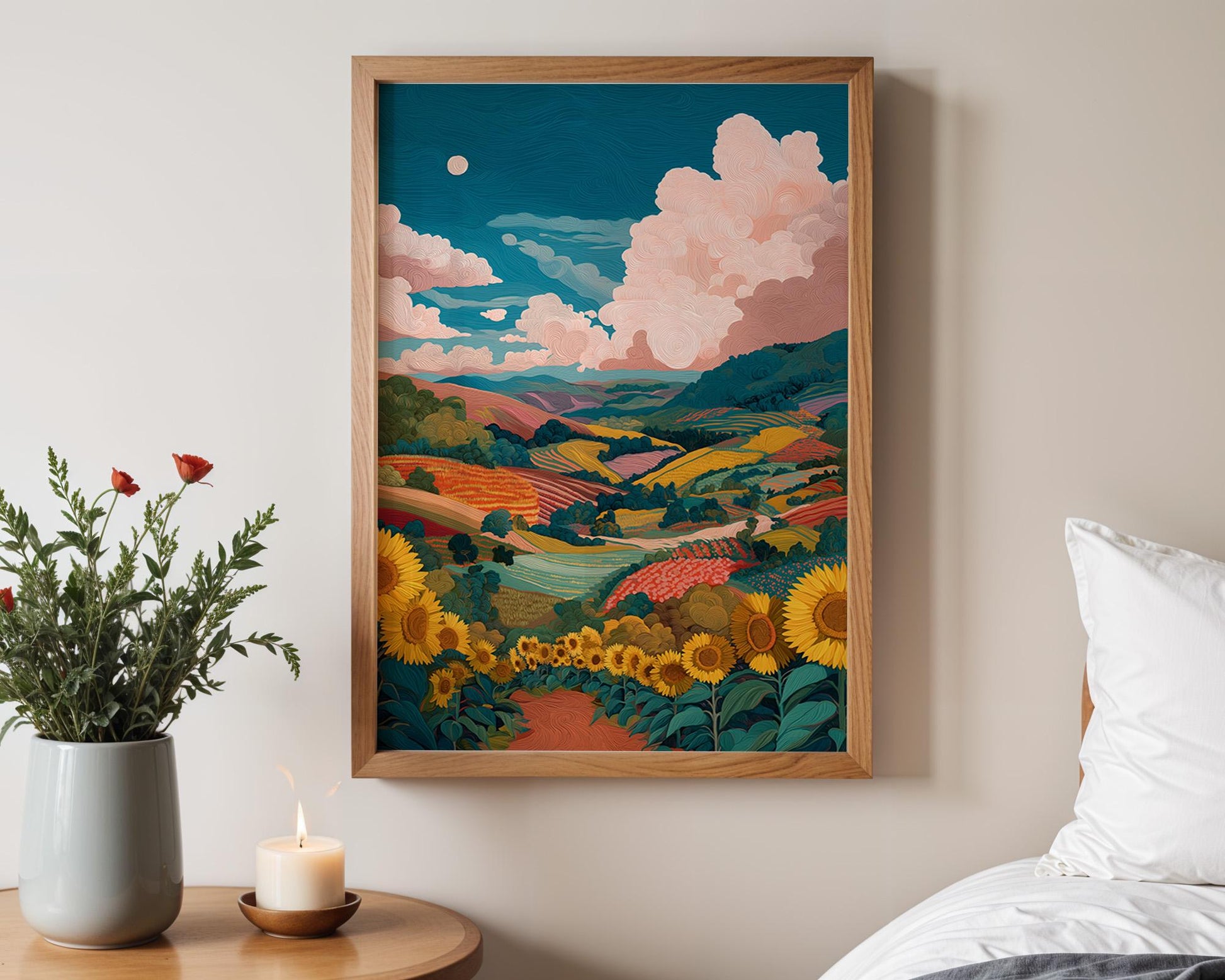 Maximalist Floral Wall Art | Vibrant Abstract Floral Print