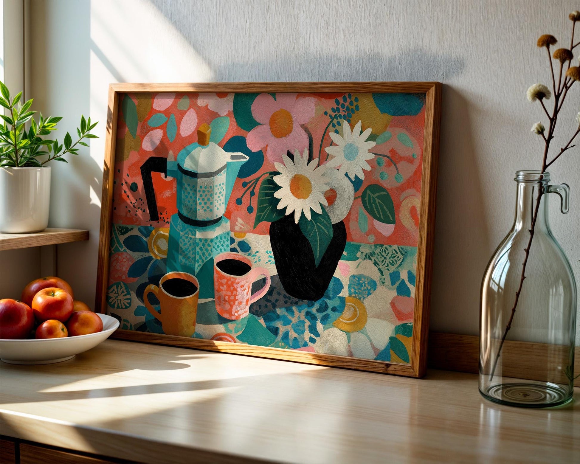 Kitchen Wall Art | Abstract Floral Kitchen Wall Art