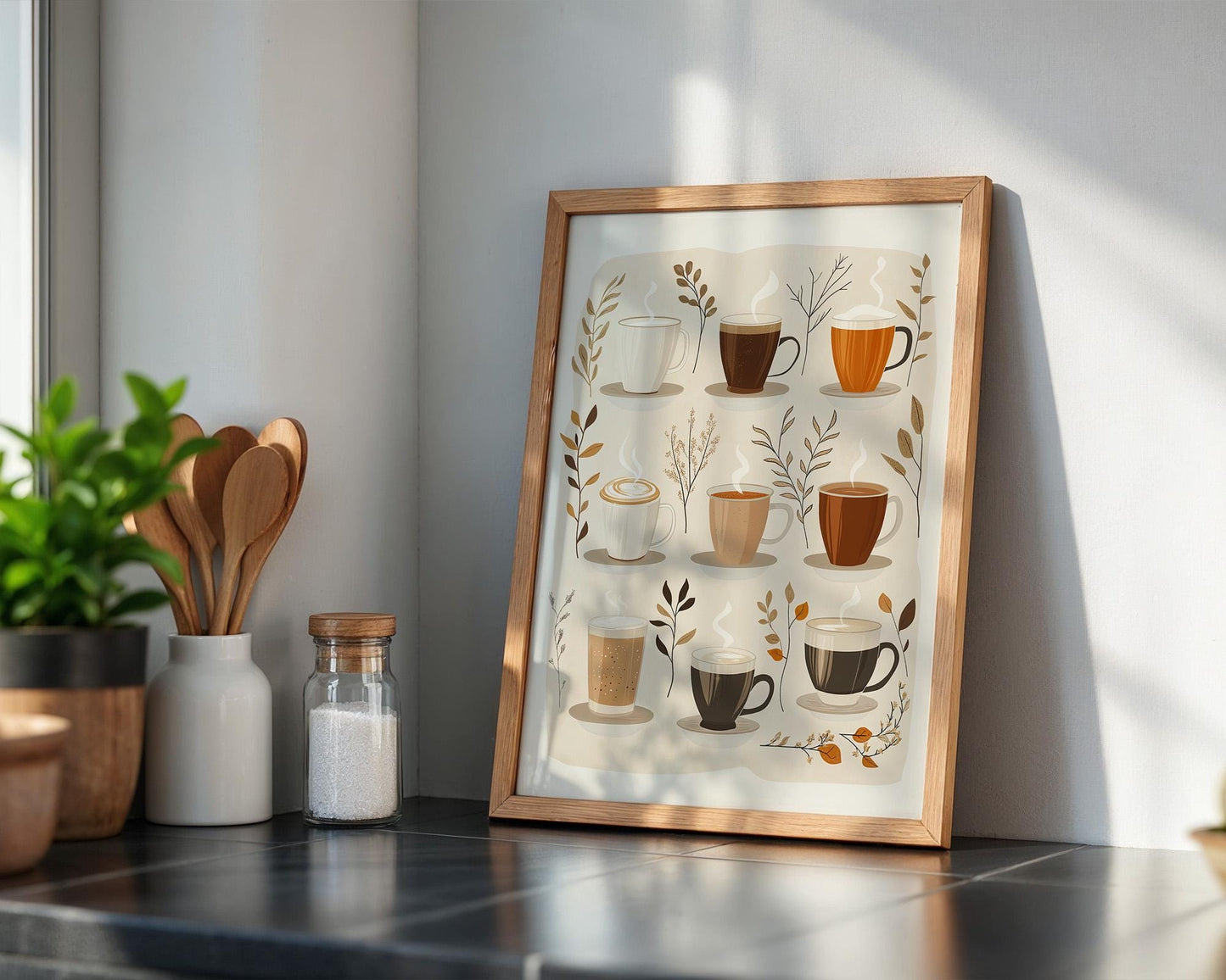 Kitchen Wall Art | Coffee Chart Wall Art