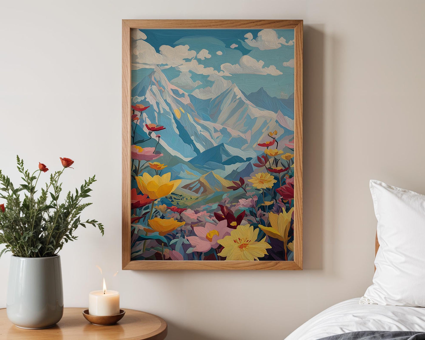 Maximalist Floral Wall Art | Abstract Floral Print