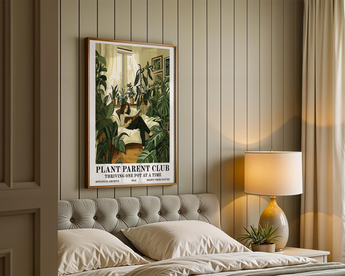 Flower Wall Decor | Retro Houseplant Poster