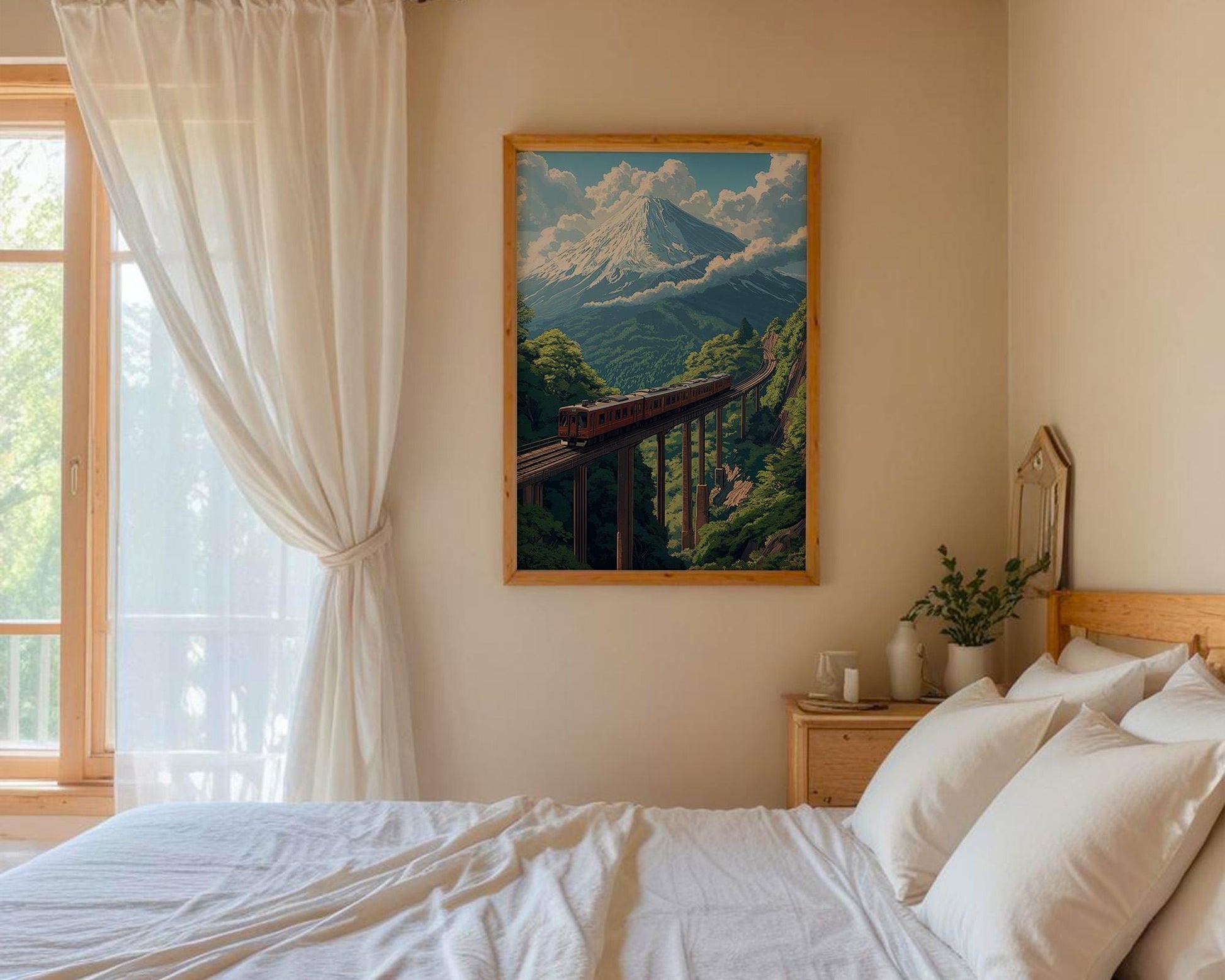 Japanese Wall Art | Mount Fuji Anime Poster