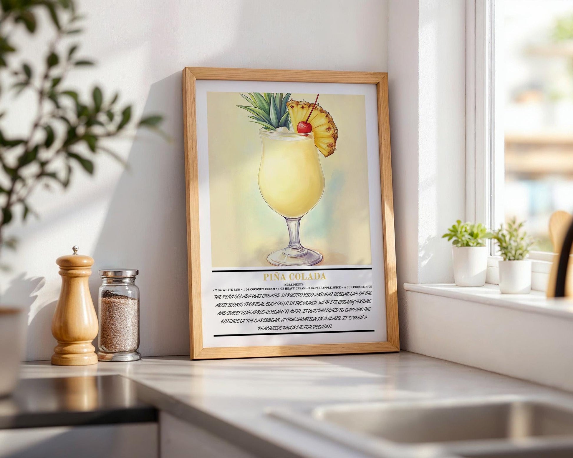 Kitchen Wall Art | Piña Colada Wall Art