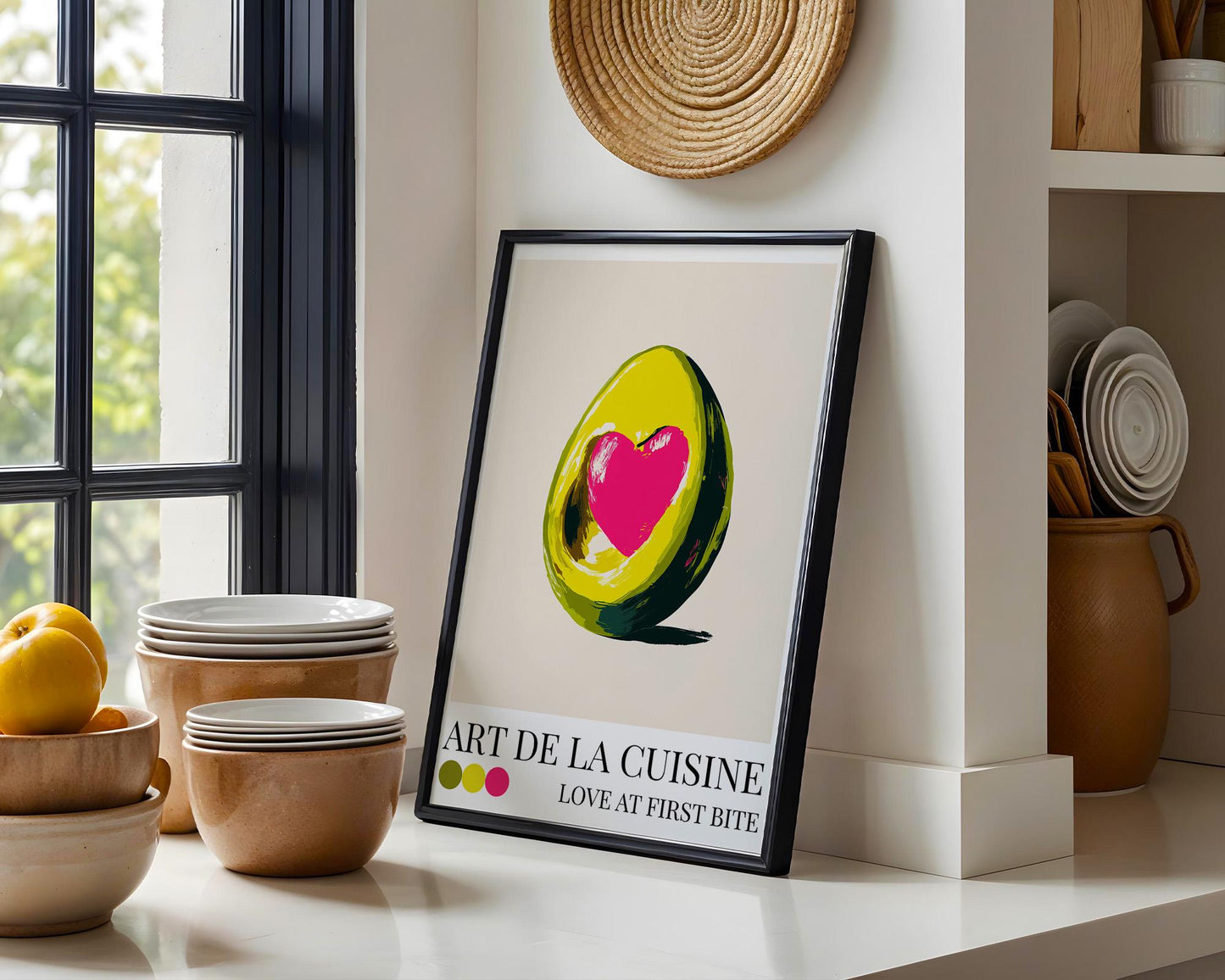 Kitchen Wall Art | Bold Olive Print