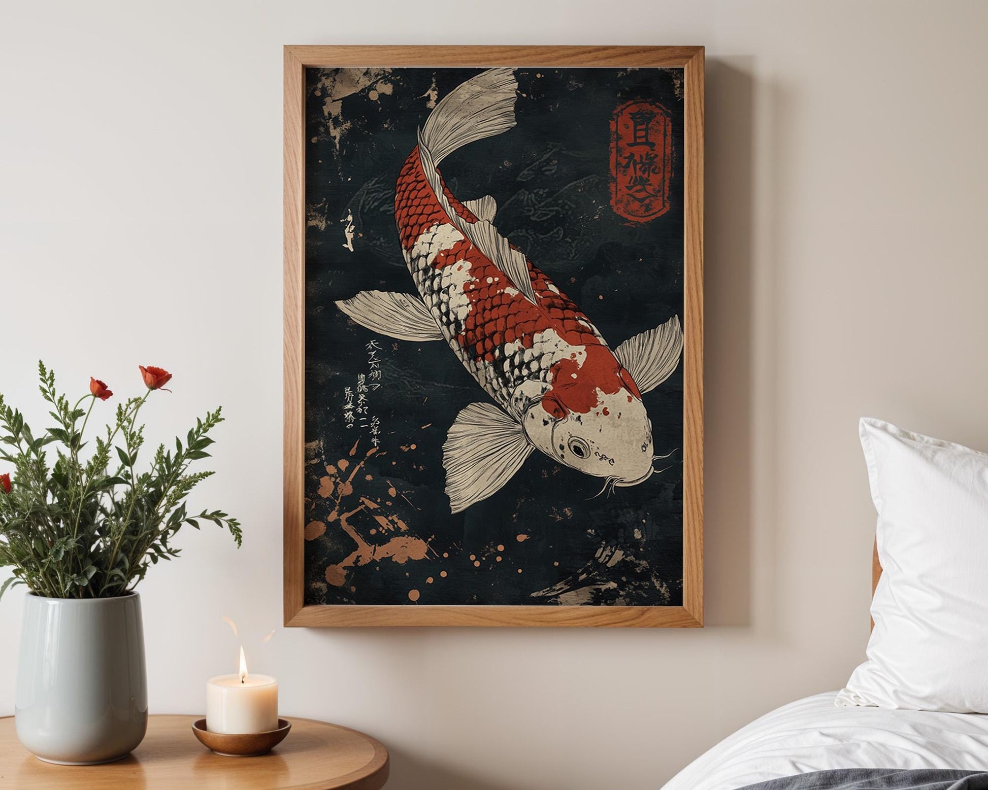 Japanese Wall Art | Japanese Koi Fish Print
