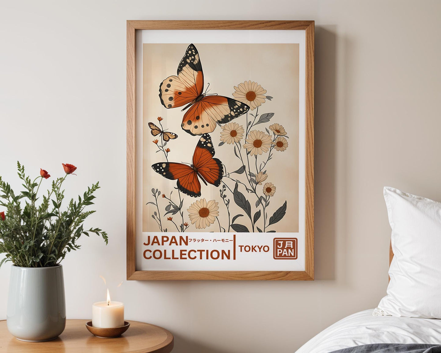 Japanese Wall Art | Japanese Butterfly Wall Art