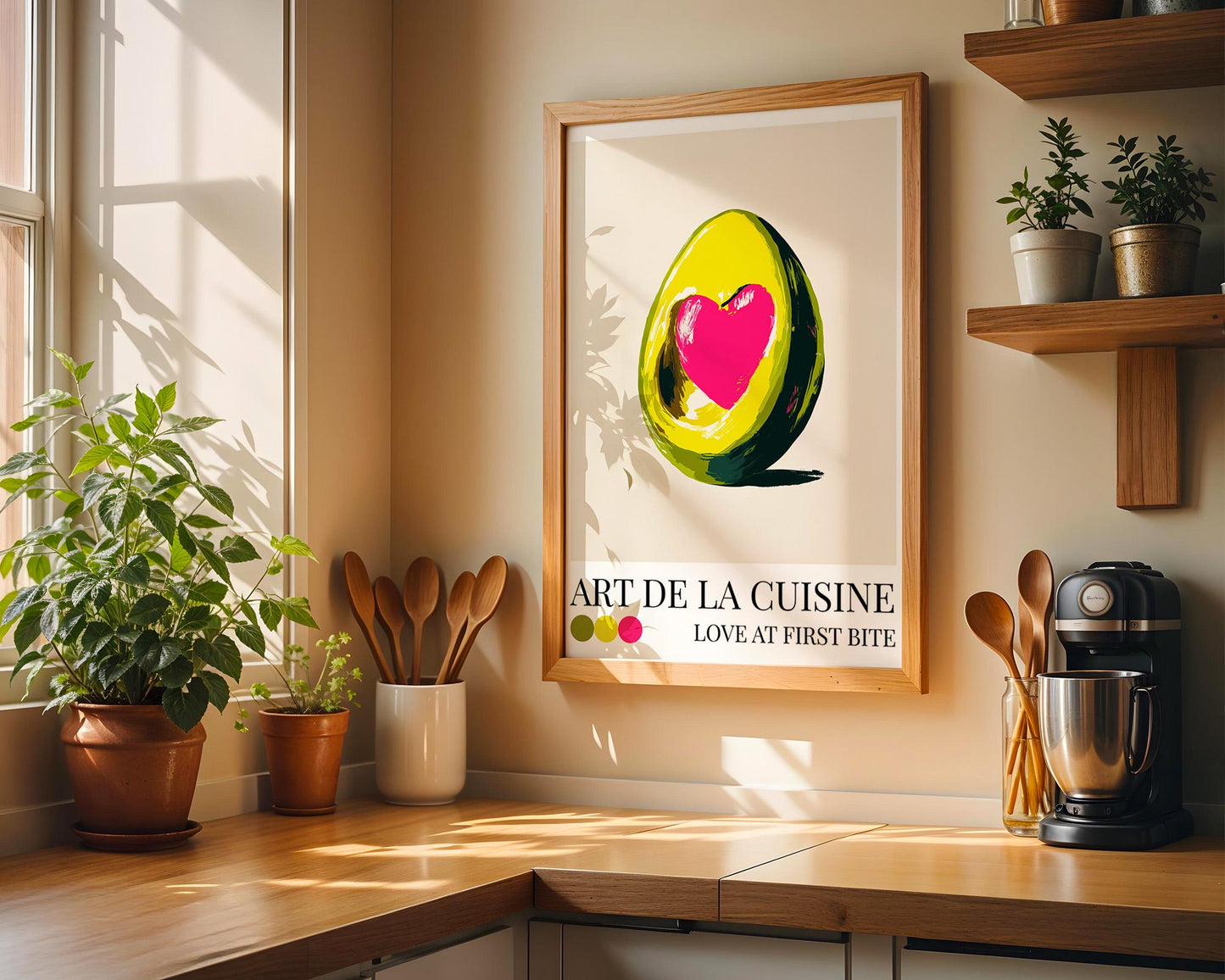 Kitchen Wall Art | Bold Olive Print