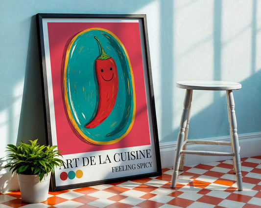 Kitchen Wall Art | Chili Maximalist Dopamine Decor