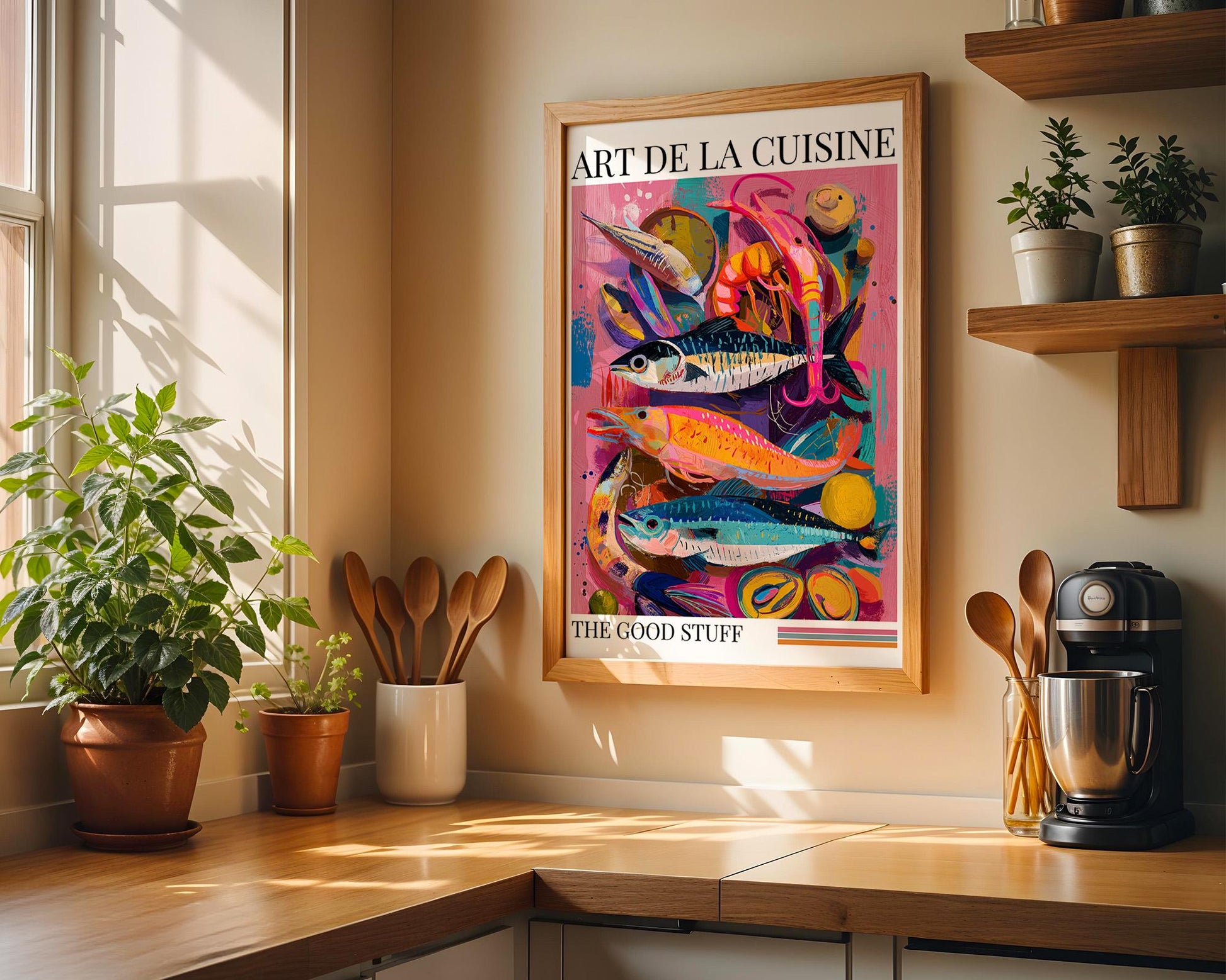 Kitchen Wall Art | Colorful Fish Print