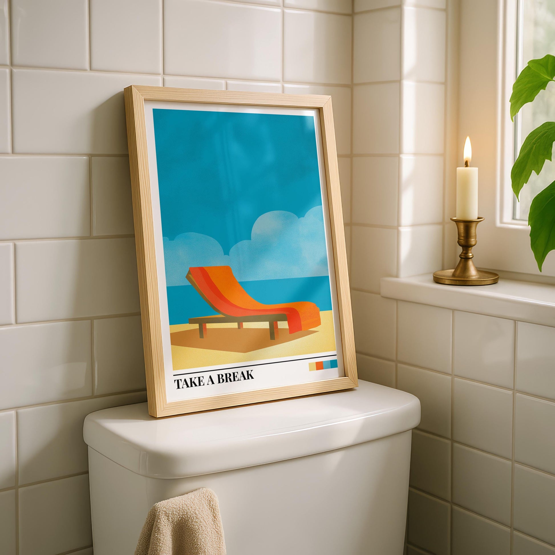 Bathroom Wall Art | Maximalist Coastal Home Decor