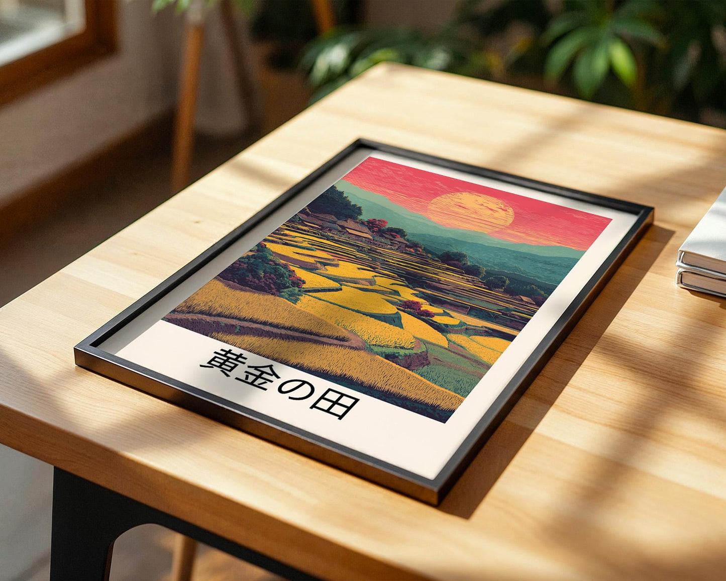 Japanese Wall Art | Sun Over The Rice Field