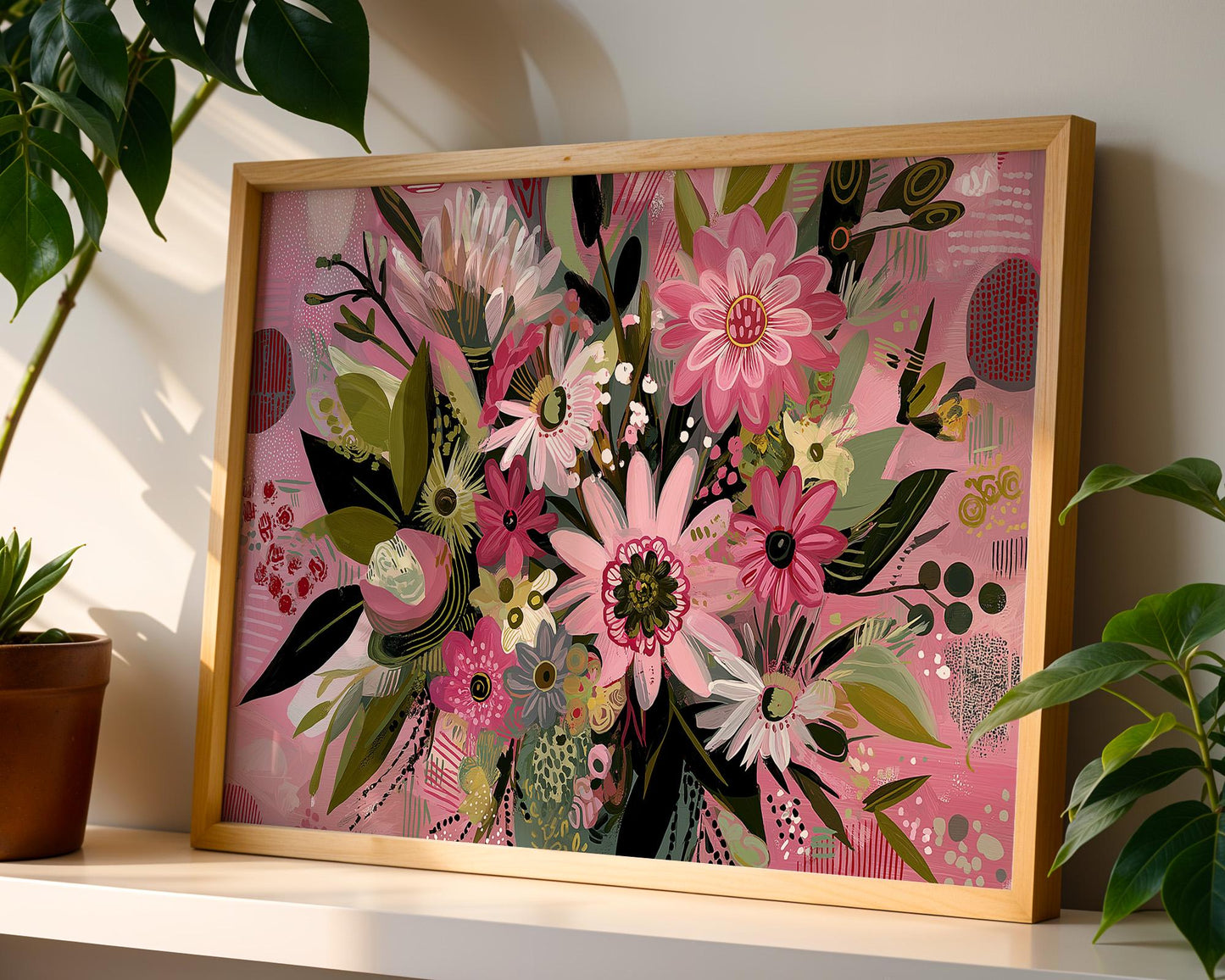 Kitchen Wall Art | Bold Maximalist Flower Print