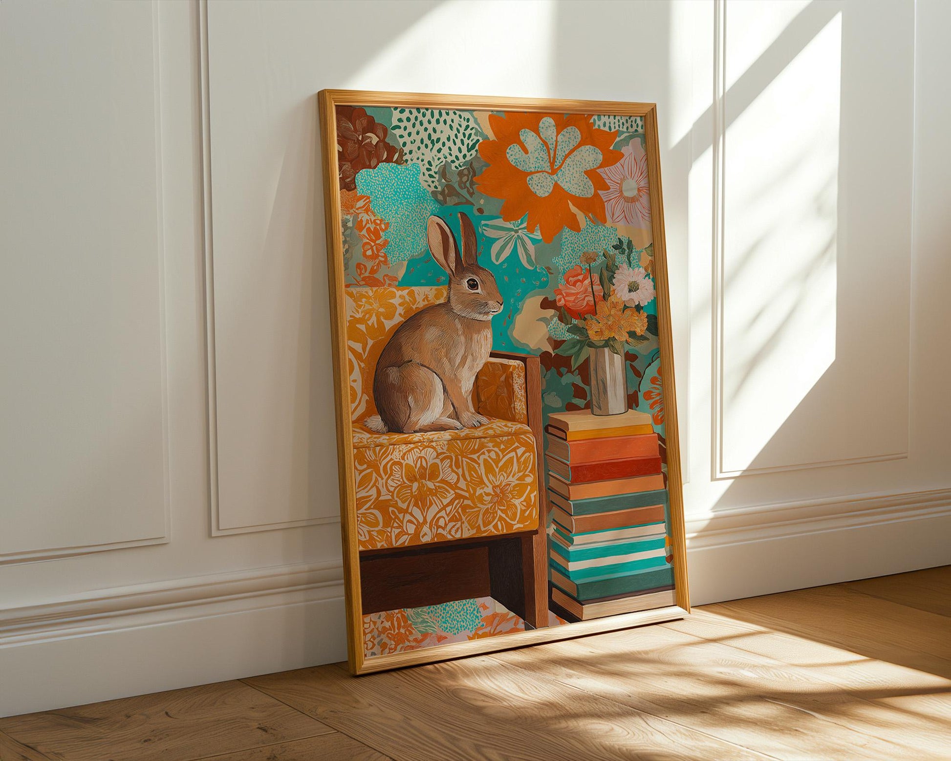 Dopamine Decor | Vibrant Rabbit Wall Art