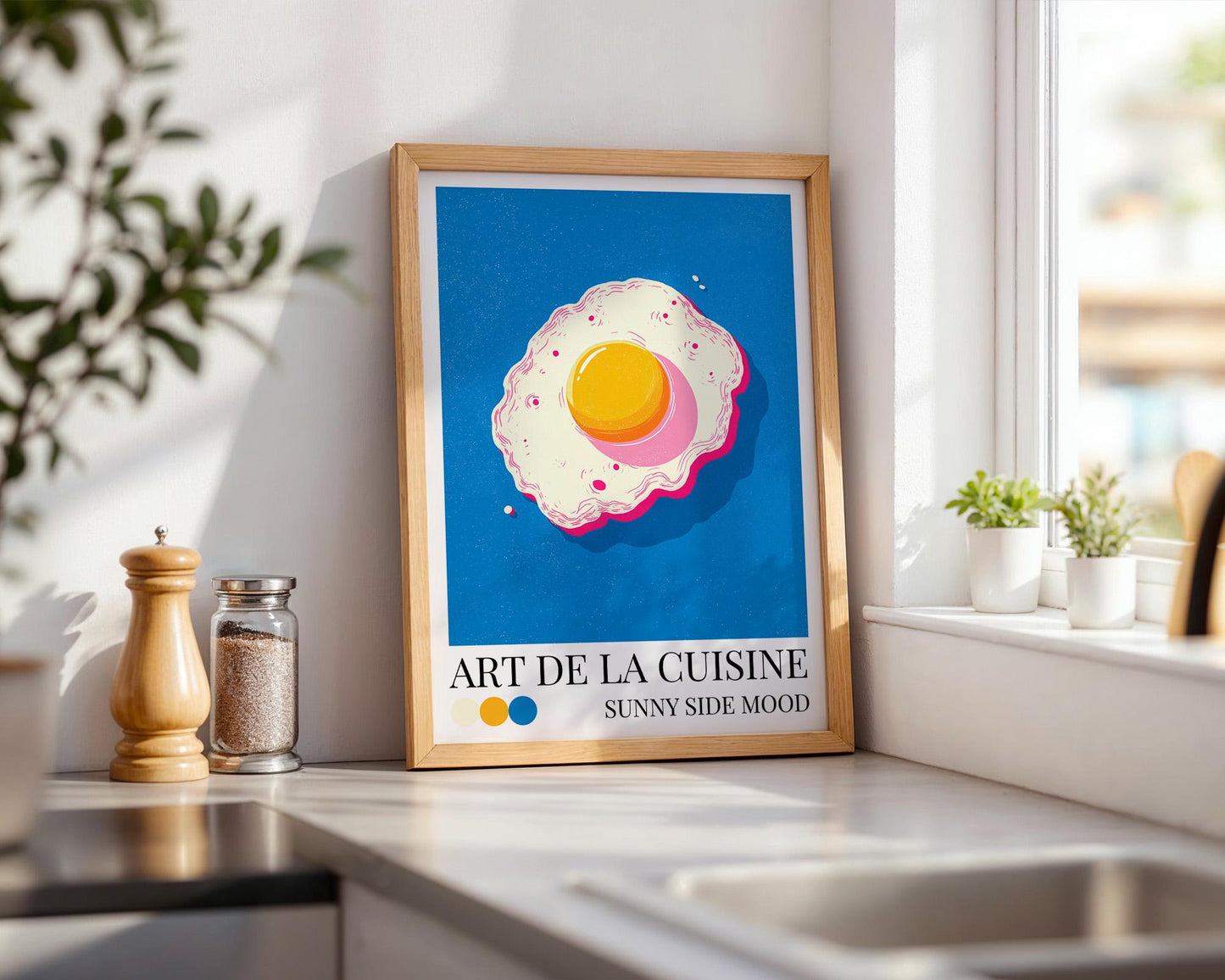 Kitchen Wall Art | Vibrant Fried Egg Print