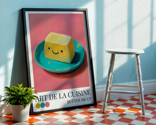 Butter Kitchen Wall Art | Dopamine Decor | Maximalist Wall Art
