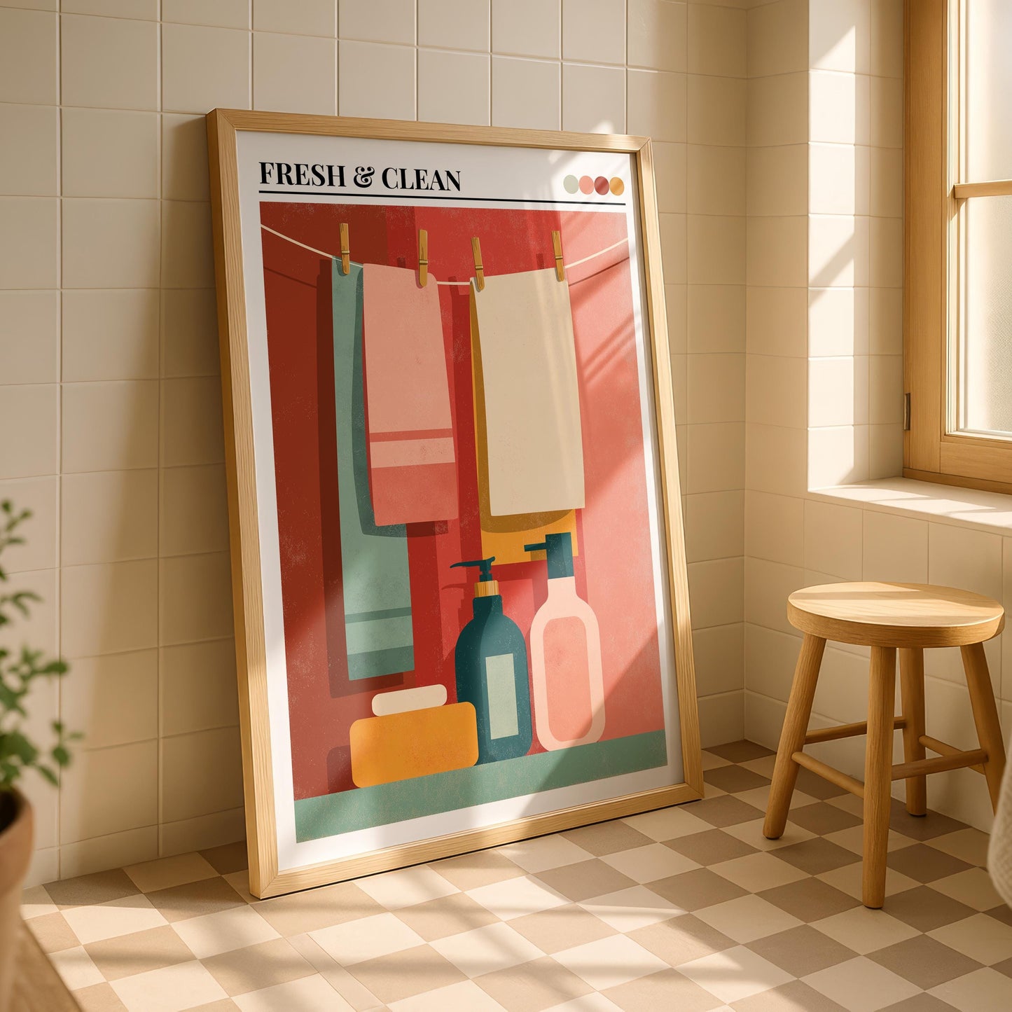 Bathroom Wall Art | Colorful Bold Wall Print
