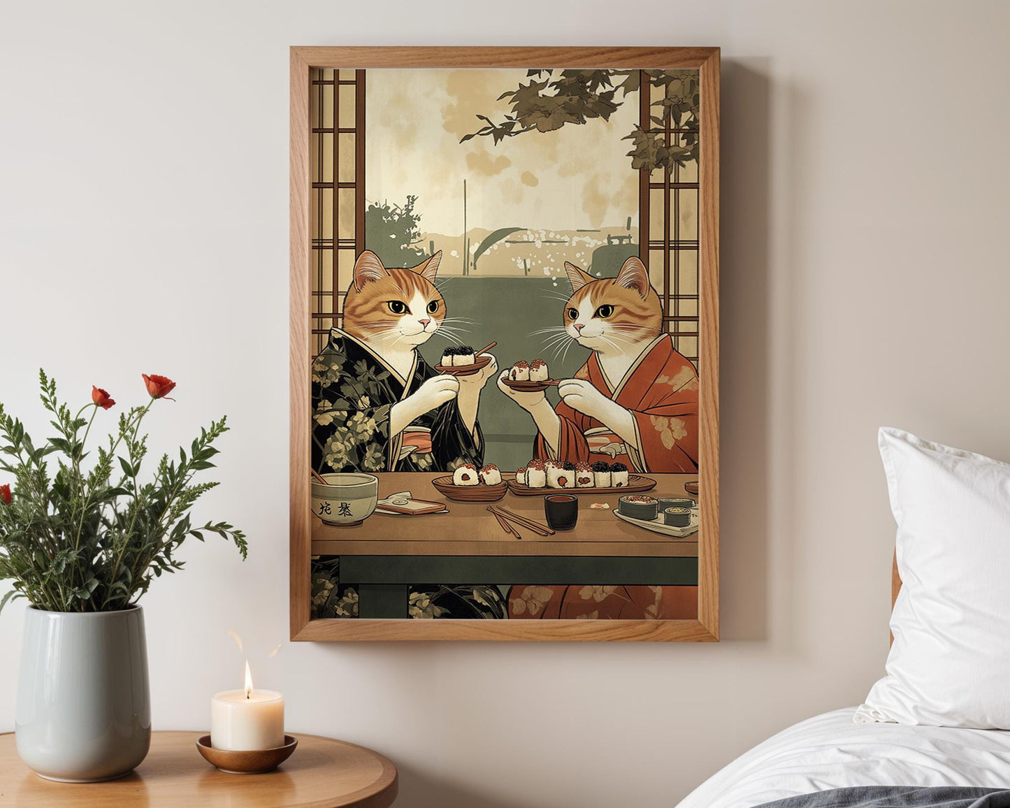 Japanese Wall Art | Japanese Cat Poster