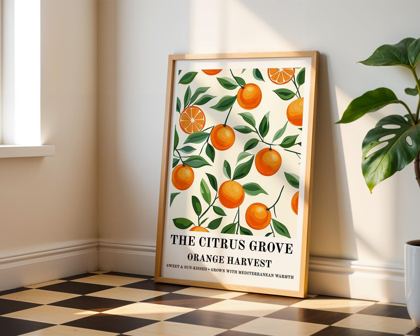 Kitchen Wall Art | Orange Fruit Poster