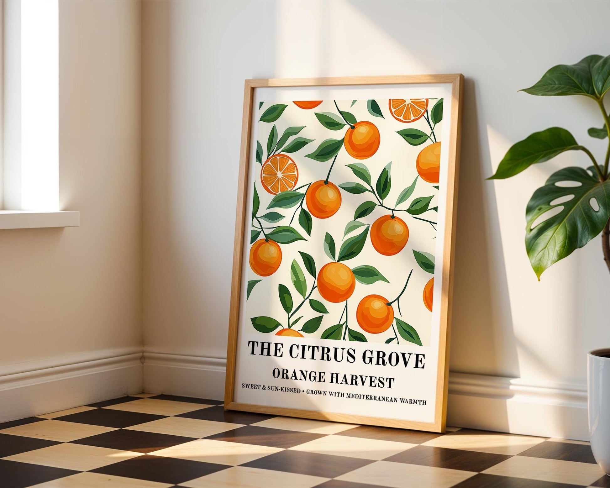 Kitchen Wall Art | Orange Fruit Poster