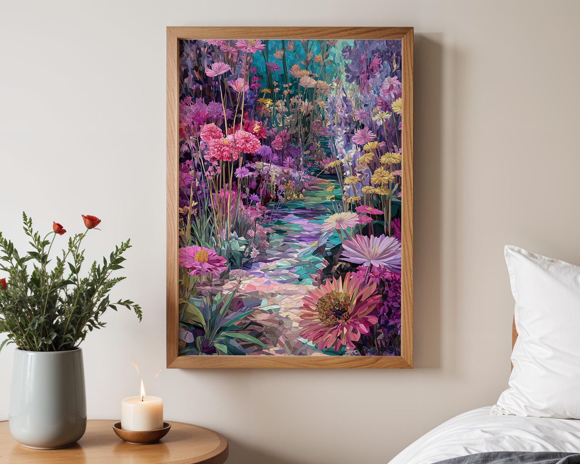 Maximalist Retro Wall Art | Abstract Floral Print