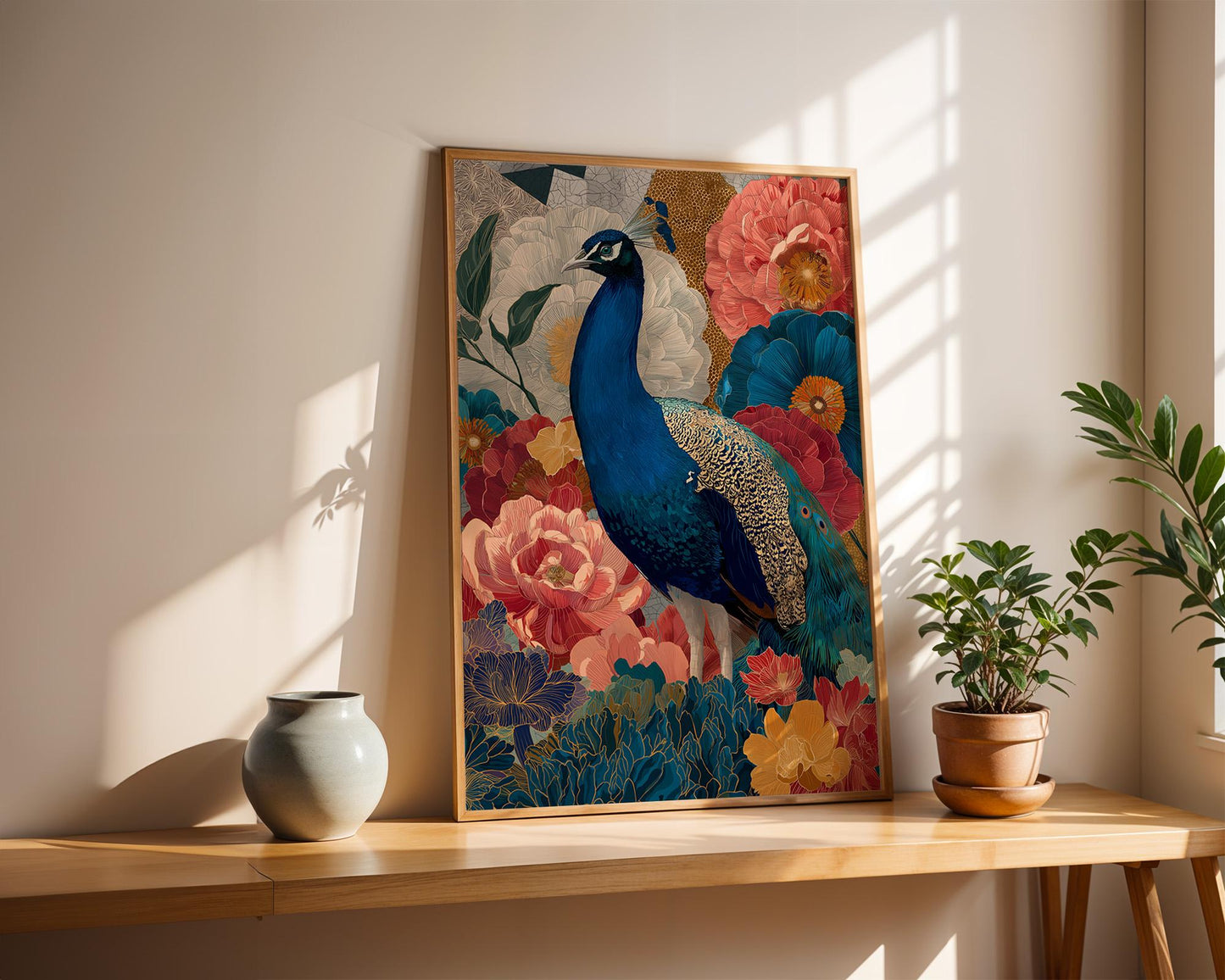 Dopamine Decor | Retro Wall Art - Abstract Floral Print | Vibrant Living Room Art | Gallery Quality