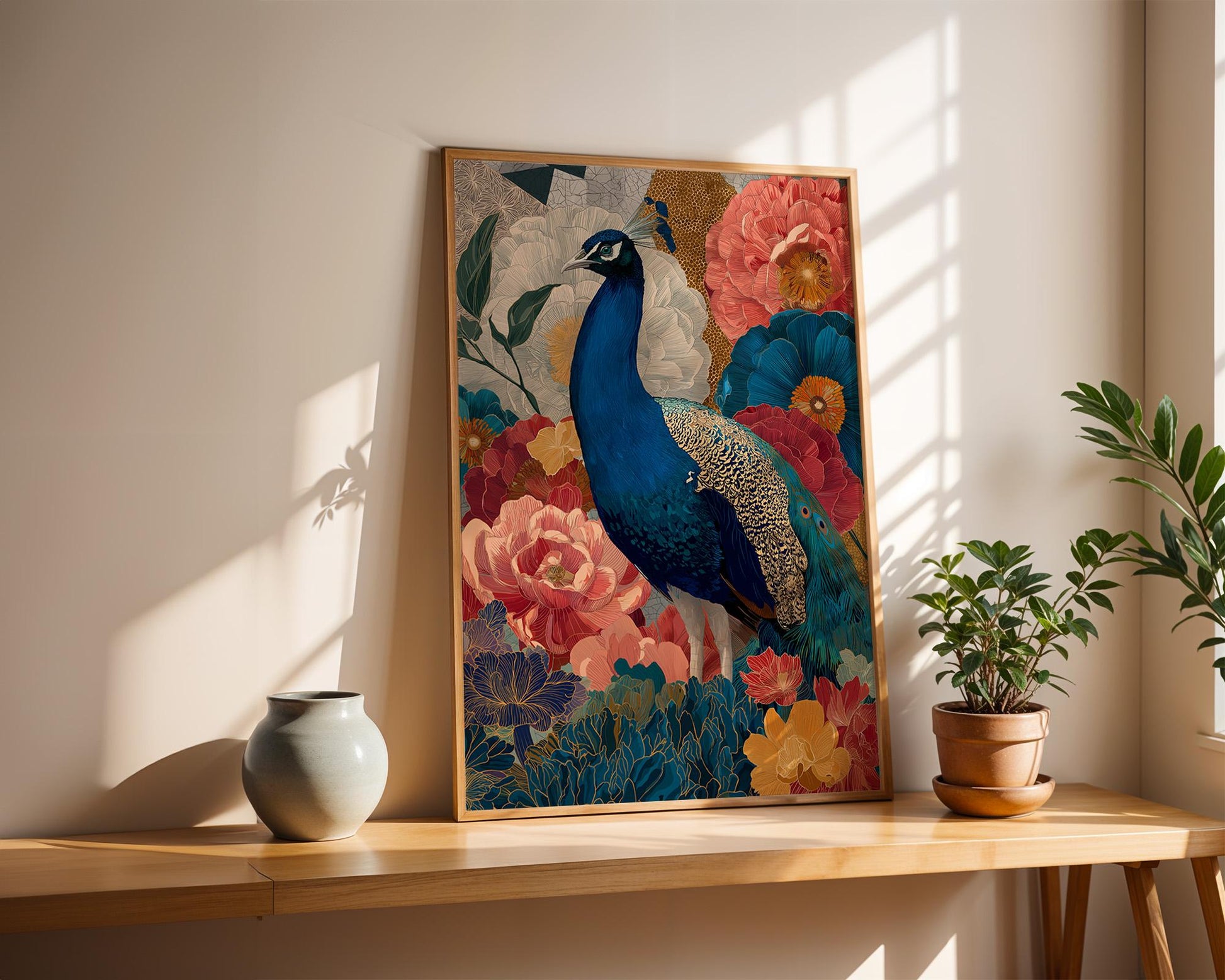 Dopamine Decor | Retro Wall Art - Abstract Floral Print | Vibrant Living Room Art | Gallery Quality