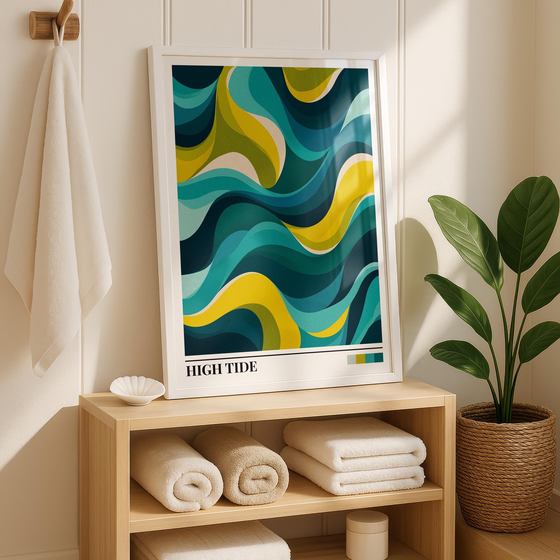 Bathroom Wall Art | Abstract Sea Wall Art