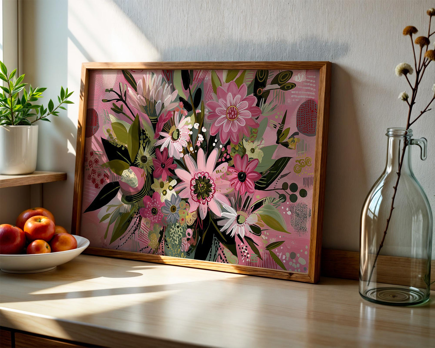Kitchen Wall Art | Bold Maximalist Flower Print