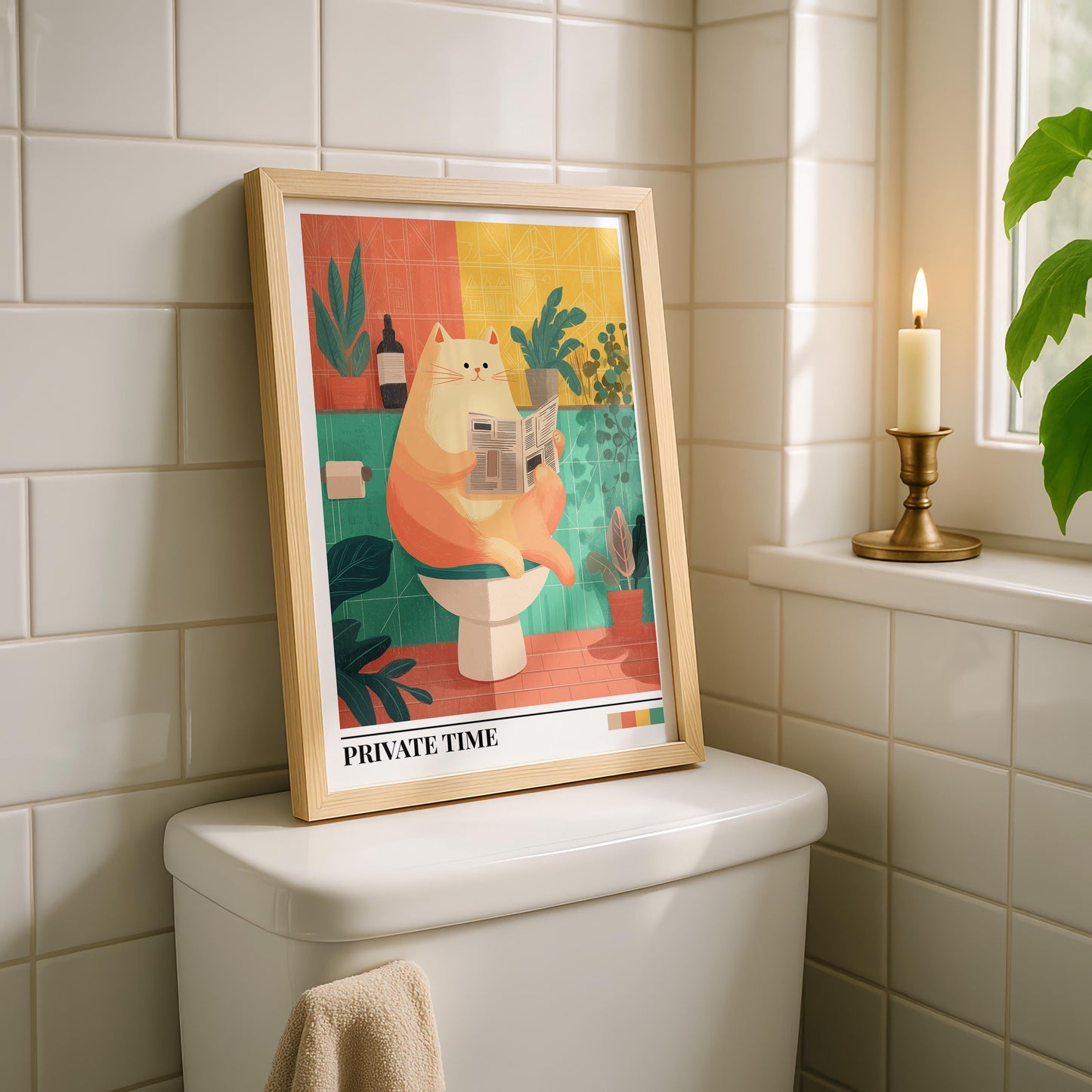 Bathroom Wall Art | Cat Bathroom Wall Art