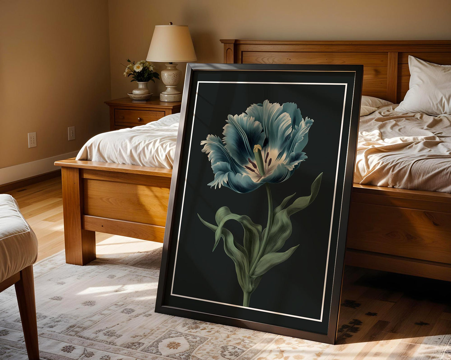 Flower Wall Decor | Blue Tulip Poster