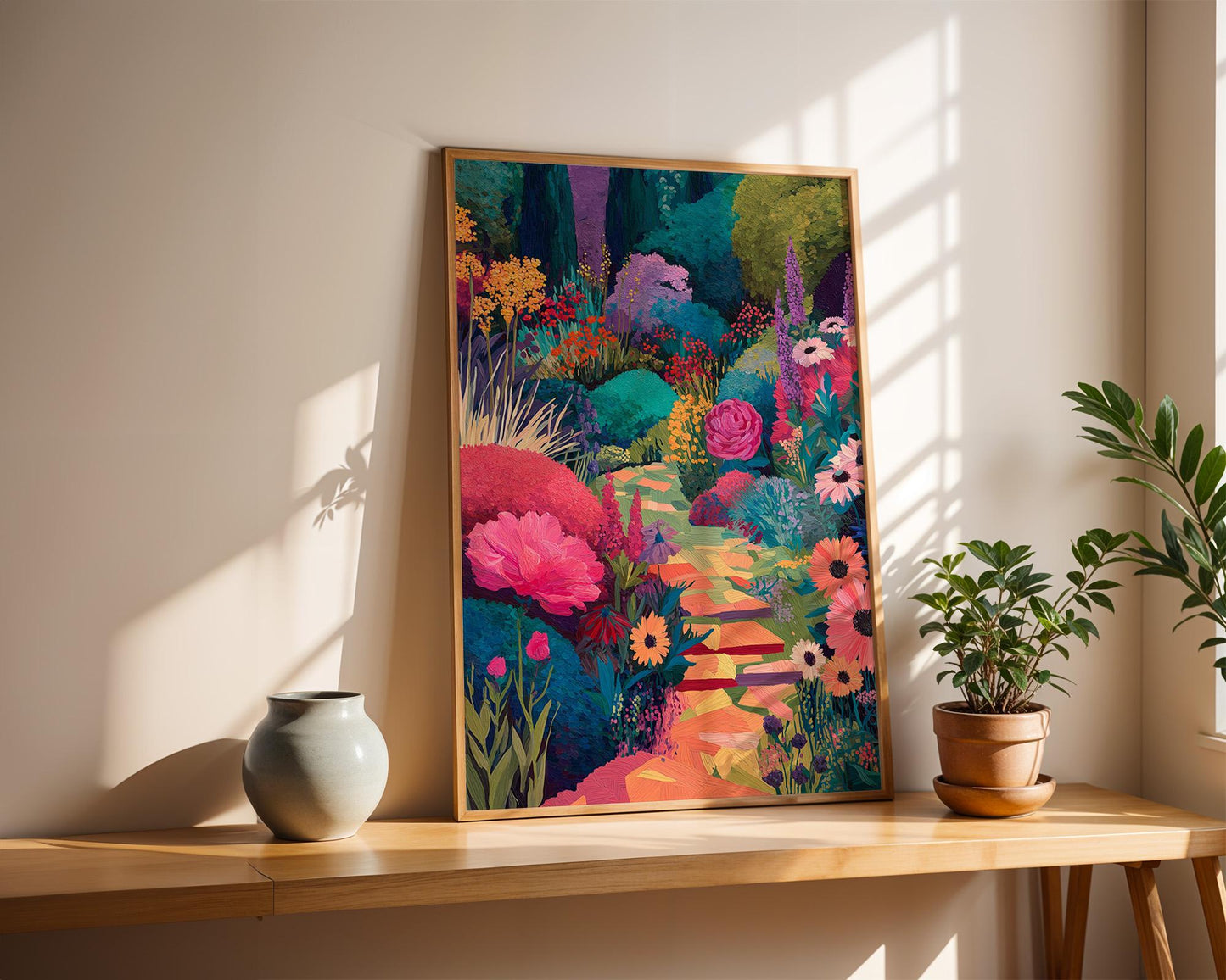Maximalist Garden Wall Art | Retro Floral Print