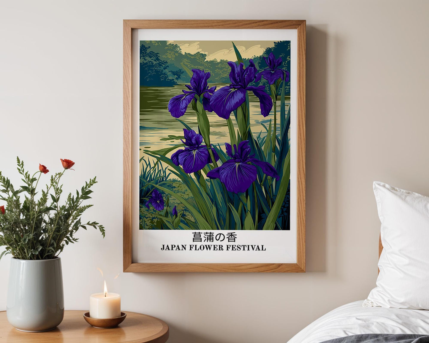 Japanese Wall Art | Japanese Iris Wall Art