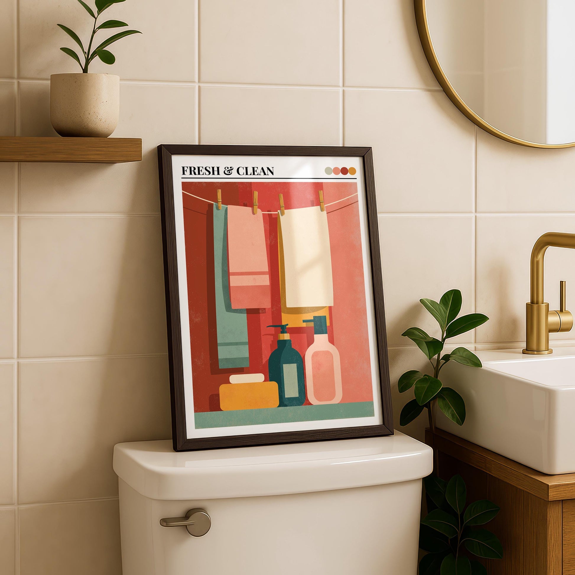 Bathroom Wall Art | Colorful Bold Wall Print