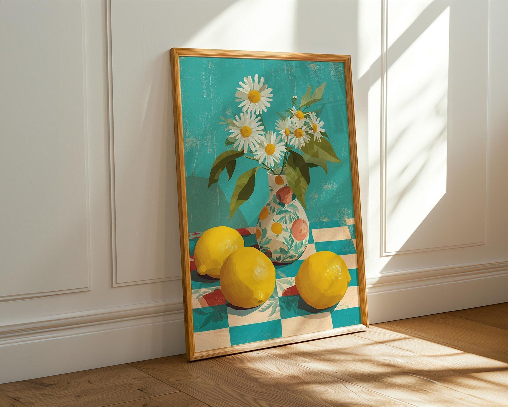 Maximalist Wall Art | 1970s Kitchen Art Abstract Floral Print