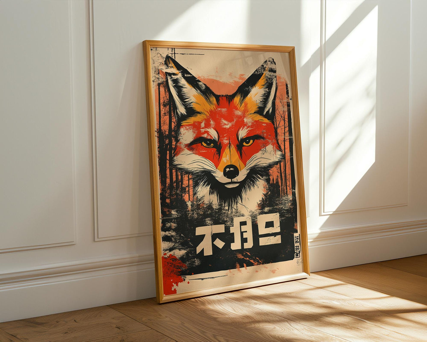 Japanese Wall Art | Japanese Fox Art Print