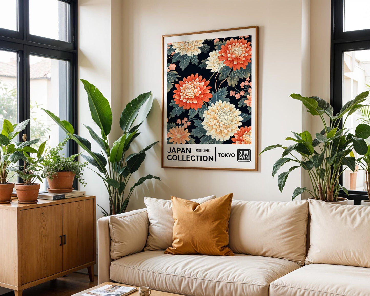Japanese Wall Art | Japanese Chrysanthemum Art Print