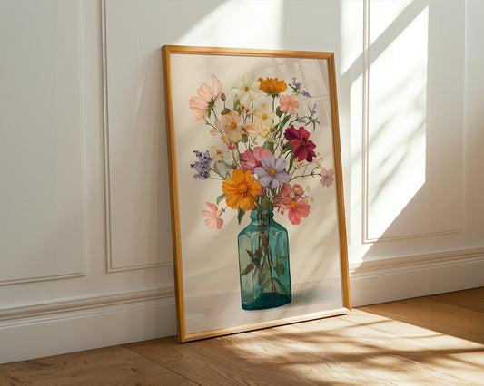 Flower Wall Decor | Vintage Flower Print