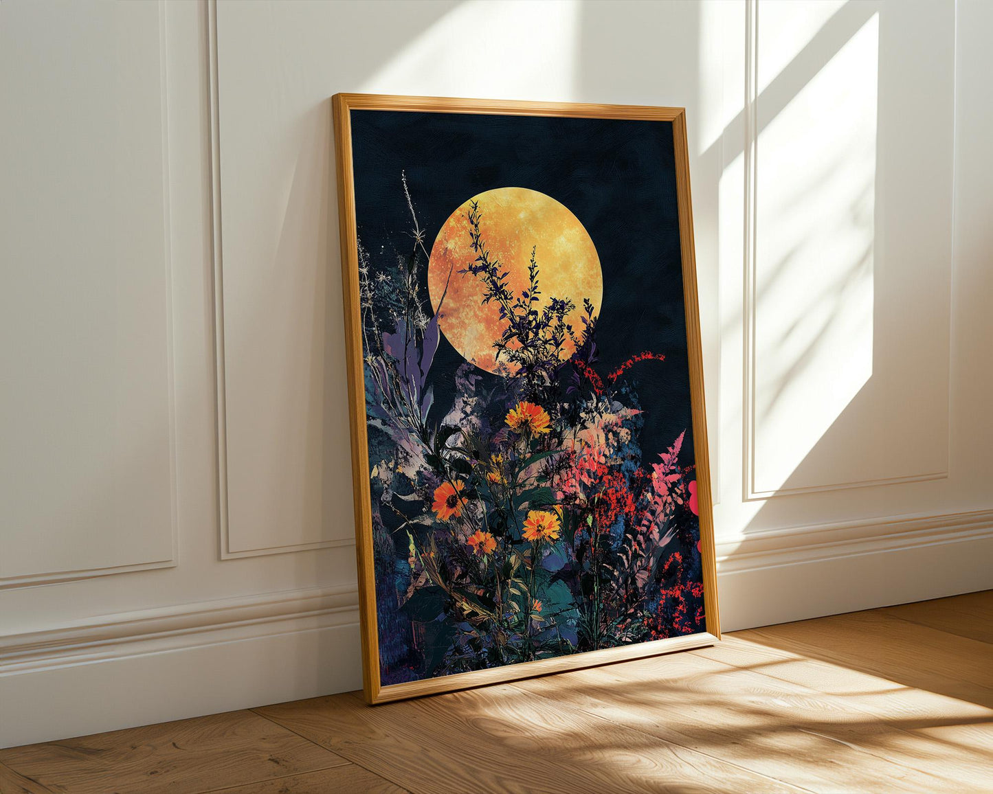 Gallery Wall Art | Floral Moon Poster