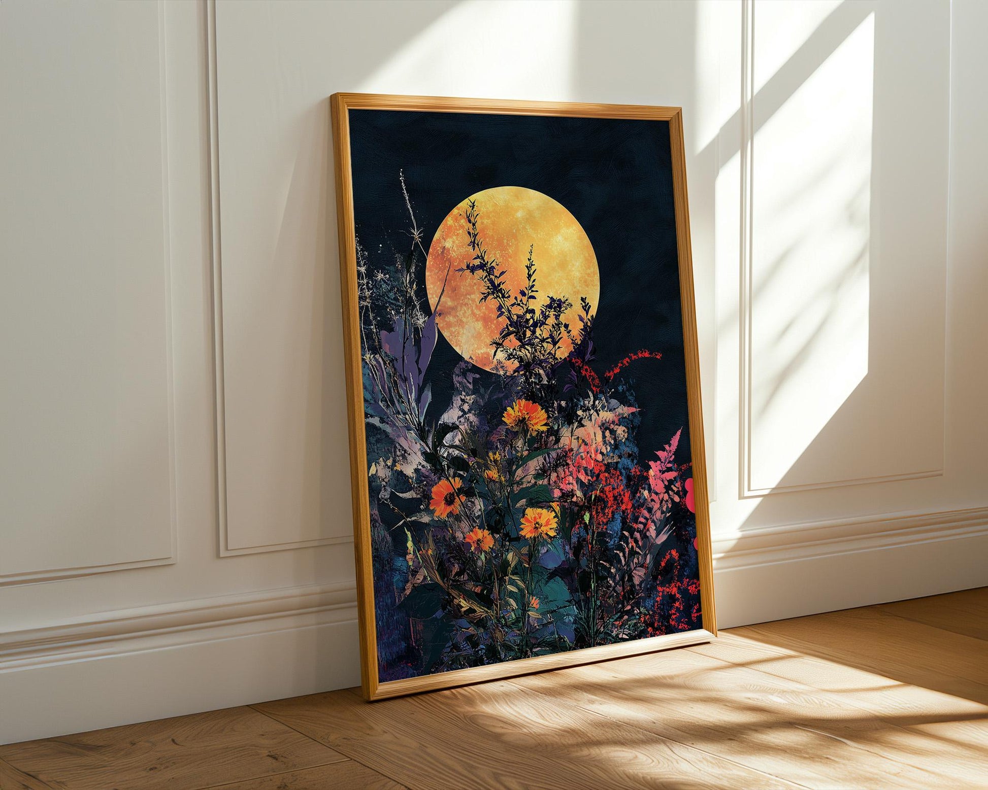 Gallery Wall Art | Floral Moon Poster