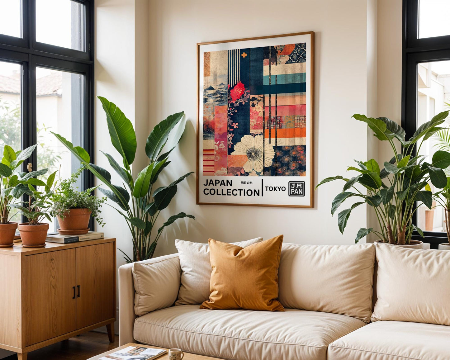 Japanese Wall Art Print | Floral Kimono Art