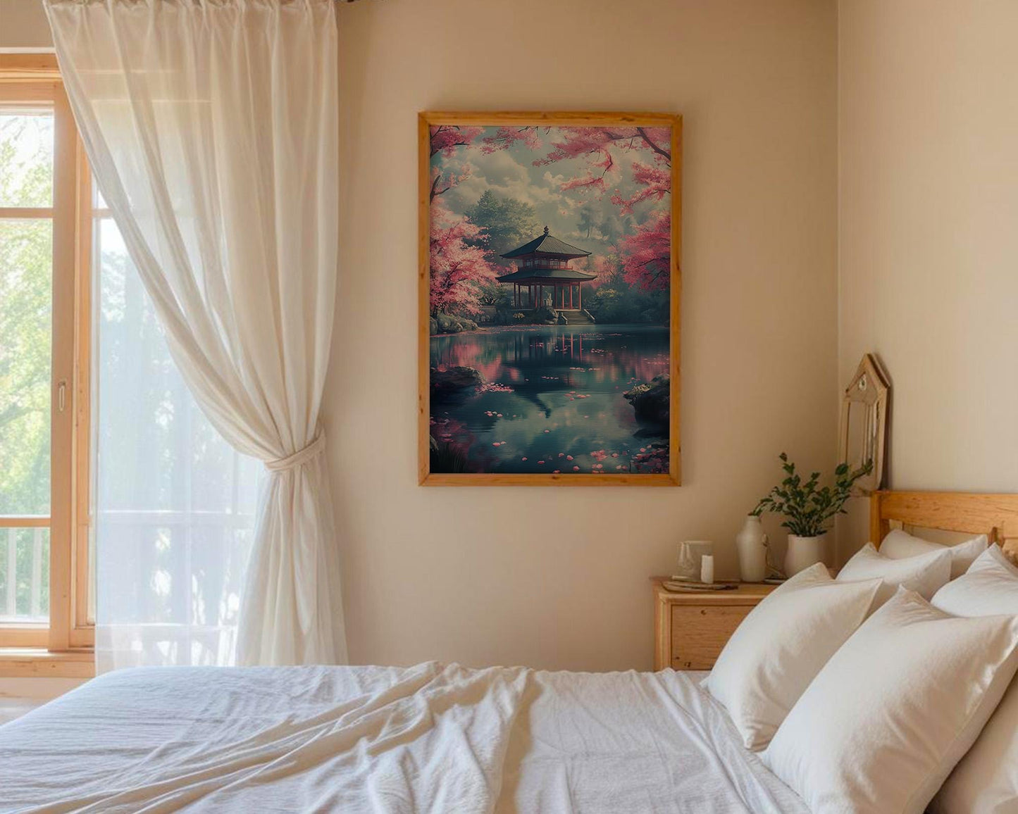 Japanese Wall Art | Japanese Cherry Blossom Print
