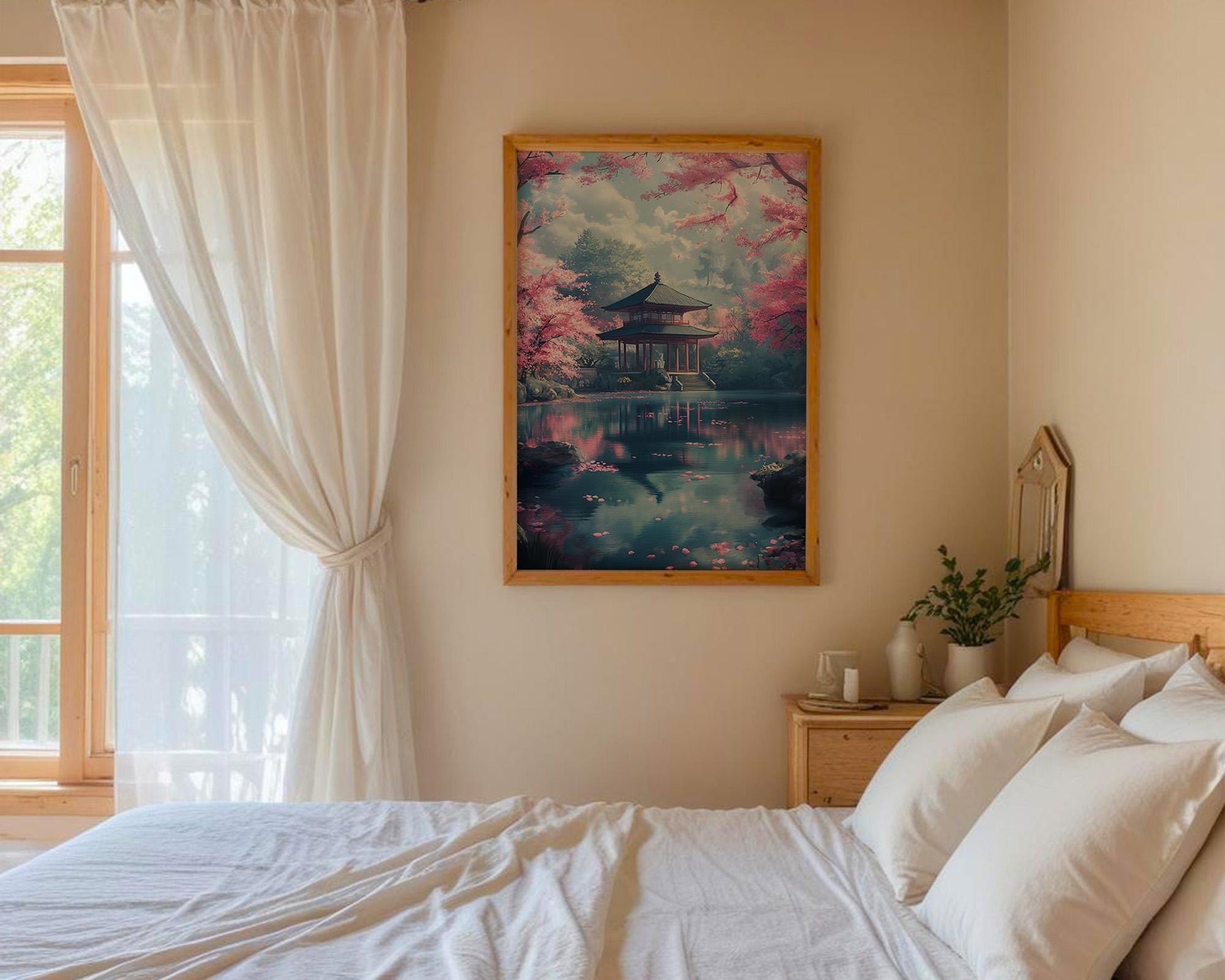 Japanese Wall Art | Japanese Cherry Blossom Print
