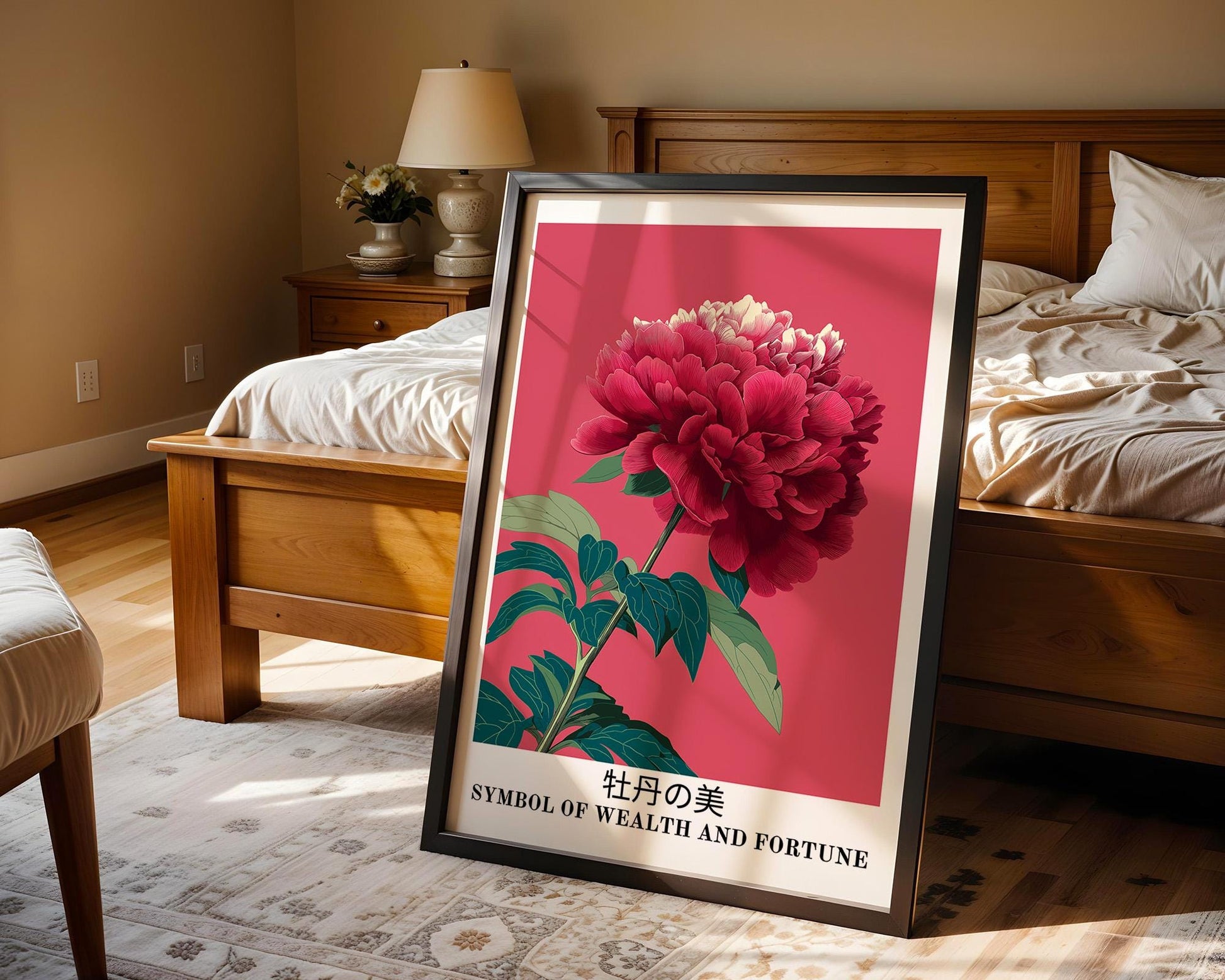 Japanese Wall Art | Japanese Peony Art Print
