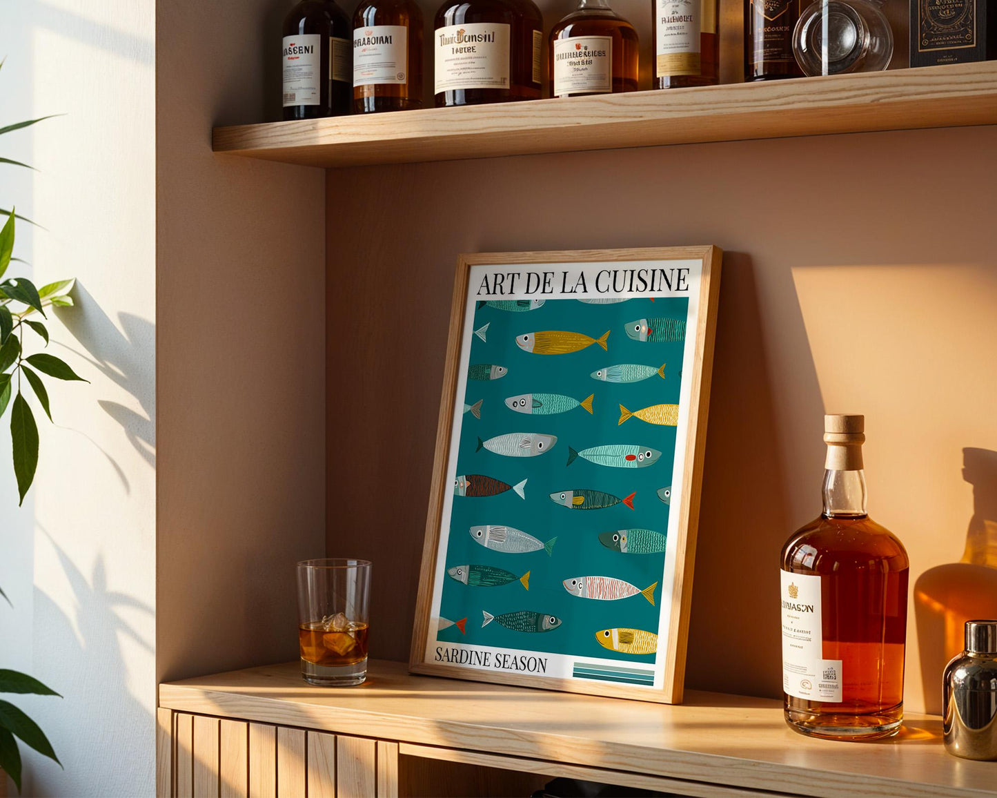 Kitchen Wall Art | Bold Sardine Fish Poster
