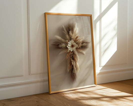 Christian Wall Art | Rustic Cross Poster