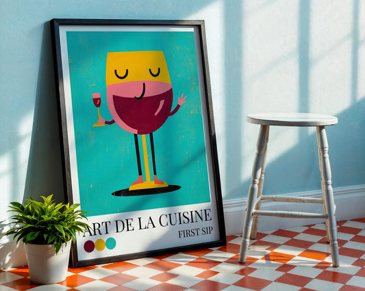 Wine Kitchen Wall Art | Maximalist Wall Decor | Dopamine Decor