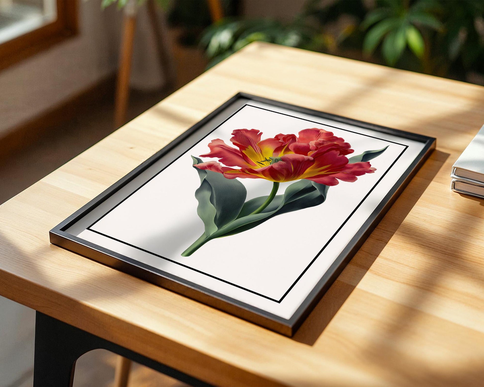 Flower Wall Decor | Vibrant Tulip Flower Poster