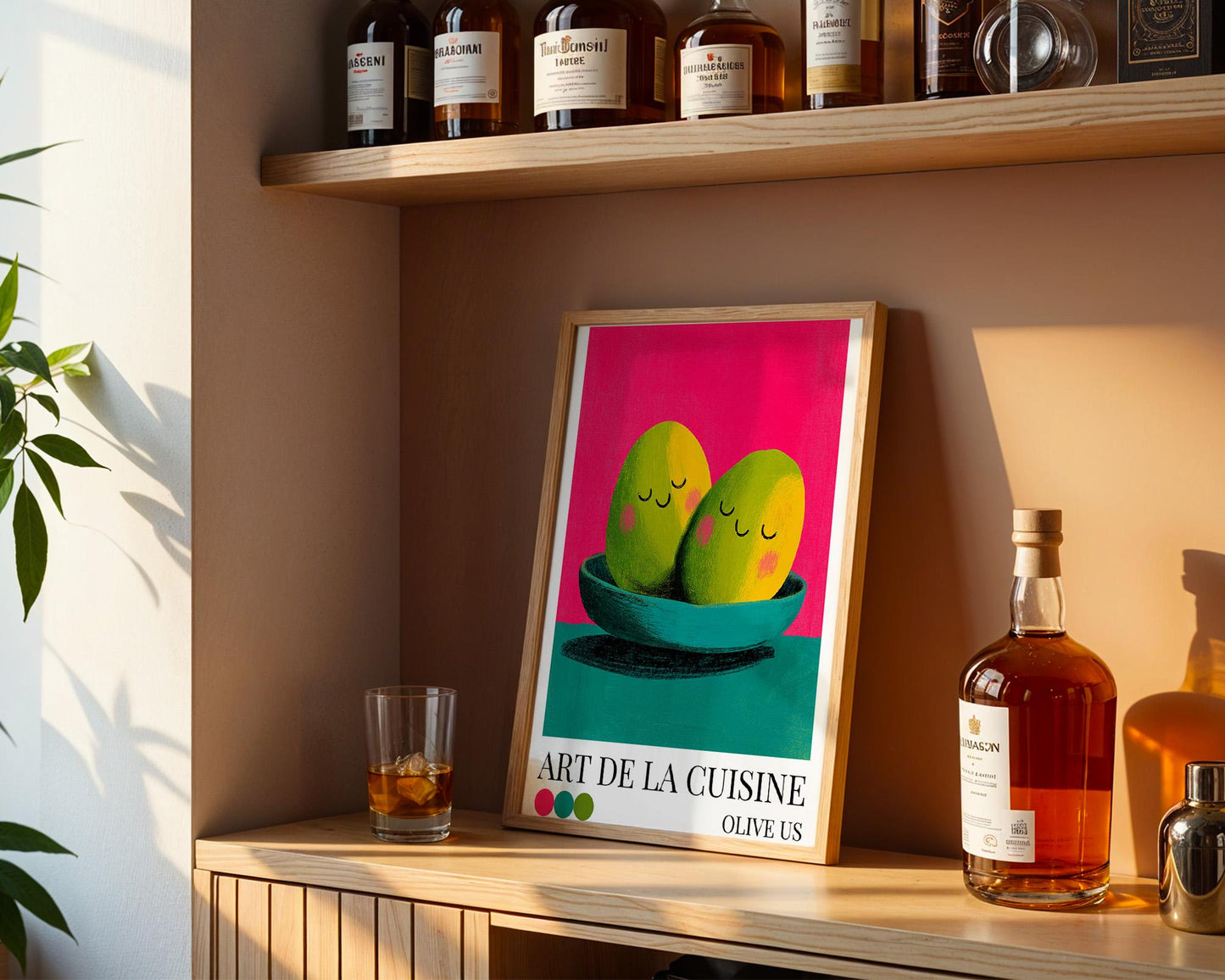 Kitchen Wall Art | Maximalist Olive Wall Art