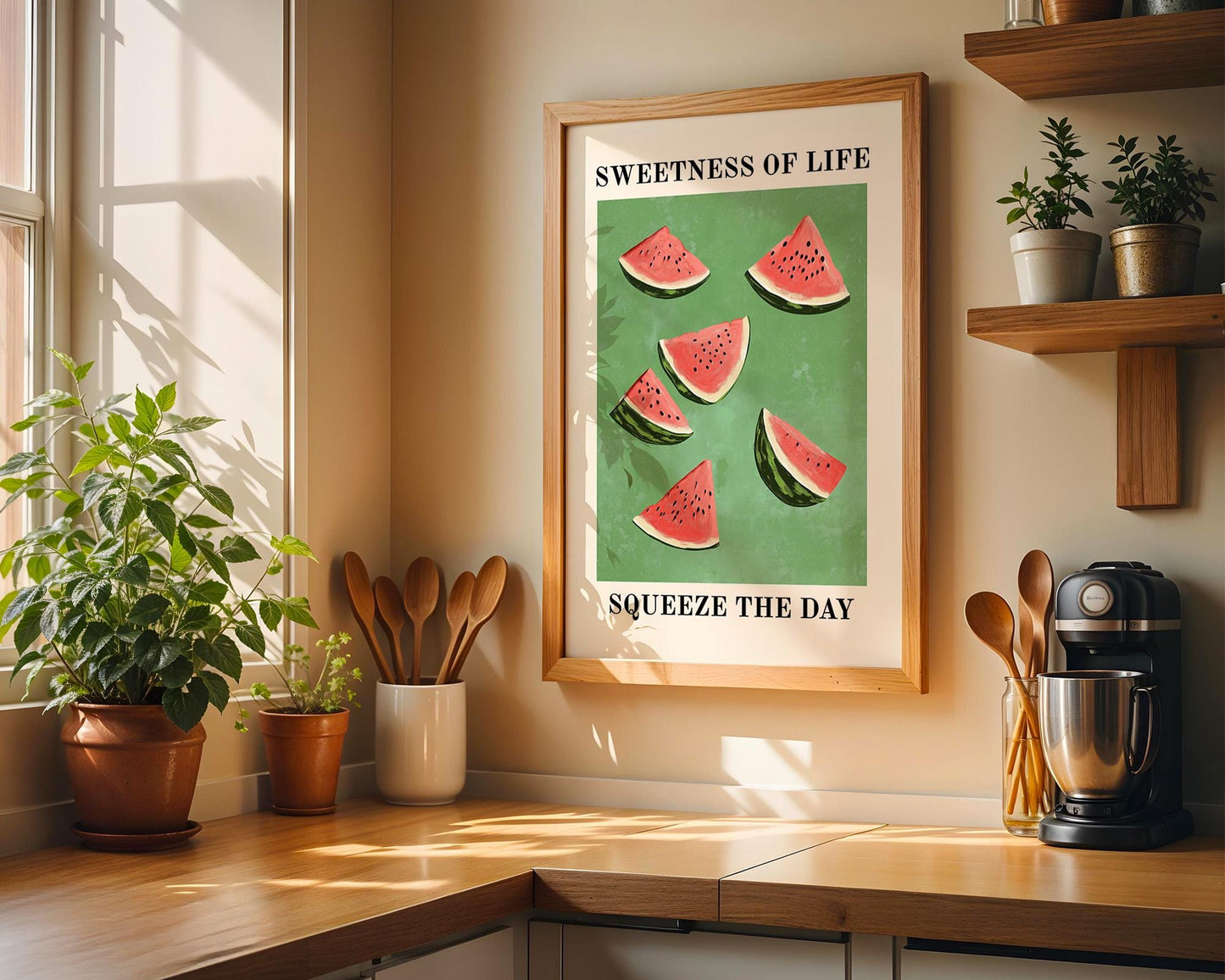 Kitchen Wall Art | Watermelon Modern Kitchen Wall Art